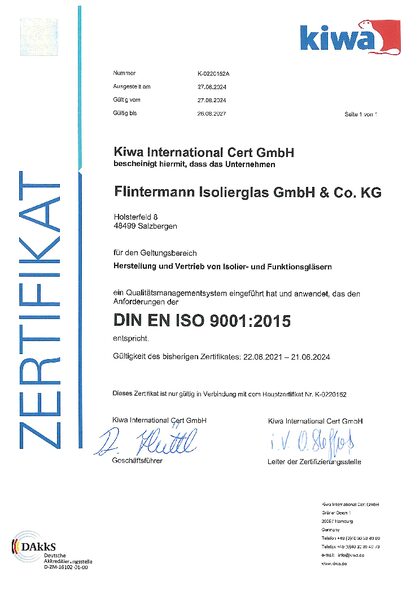 Vorschau: Qualitätsmanagement nach DIN EN ISO 9001:2015 – Kiwa International Cert GmbH